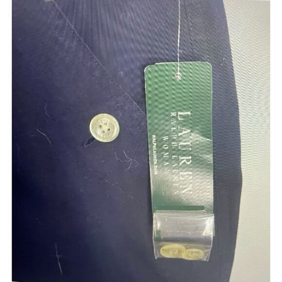 Lauren Ralph Lauren Navy Cargo Capri Pants 20W Cotton/Elastane With Pockets - Picture 9 of 10